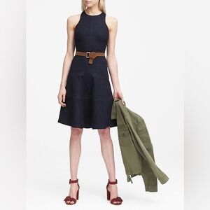 Banana Republic black Keyhole Stretch Racerback Fit&Flare Dress, MSRP $119, 6